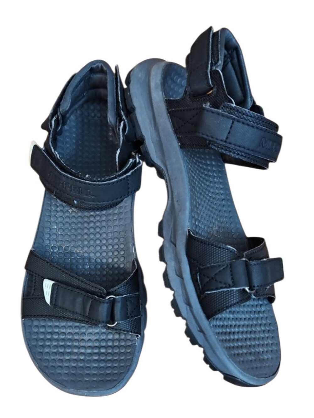 Merrell Women's Performance  Footwear, Black Adjustable Sport Sandals, Size 7
